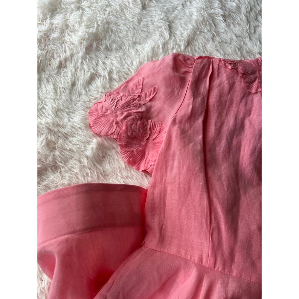 Antonio Melani Pink Floral Appliqué Dress Size 10 3D  Dress MSRP $299⸻ - Picture 15 of 16